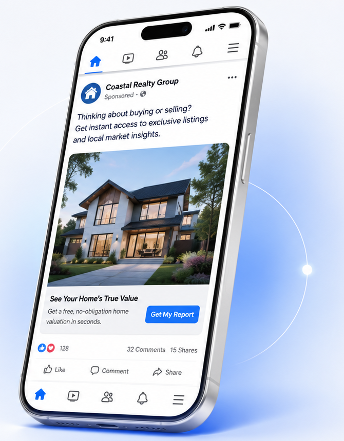 Facebook lead ad on mobile phone